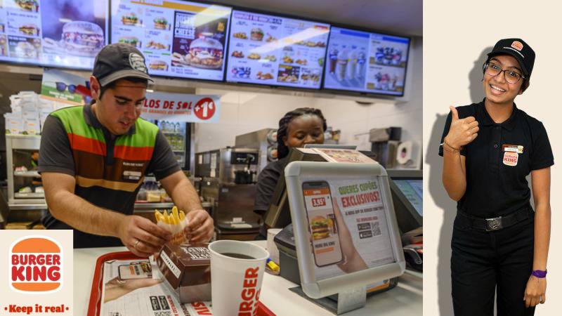 Burger King Team out side of restaurant